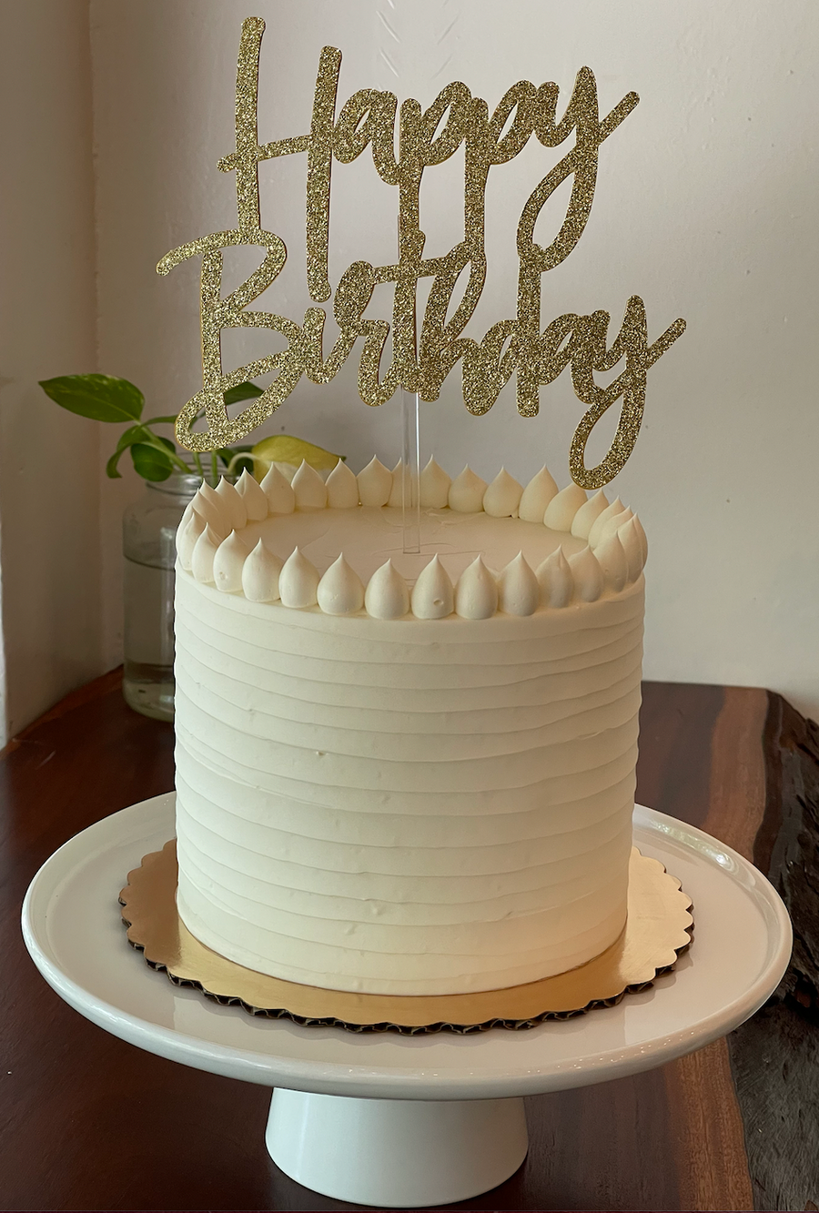 ≈Happy Birthday Gold Cake Topper