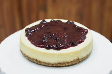 ^Crème Fraîche Cheesecake with Berry Compote