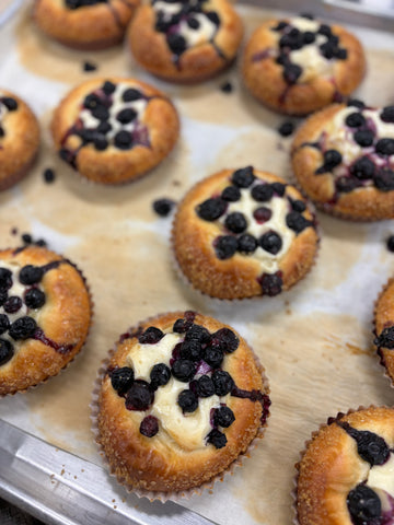 Brioche Bun: Lemon curd, Blueberries and Vanilla Pastry Cream Filling