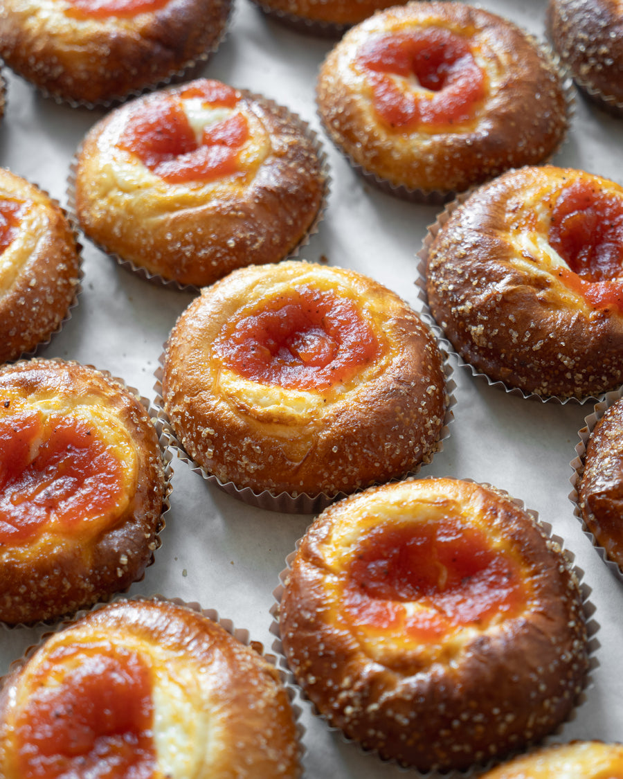 Brioche Bun: Strawberry Compote and Cheese Danish Filling