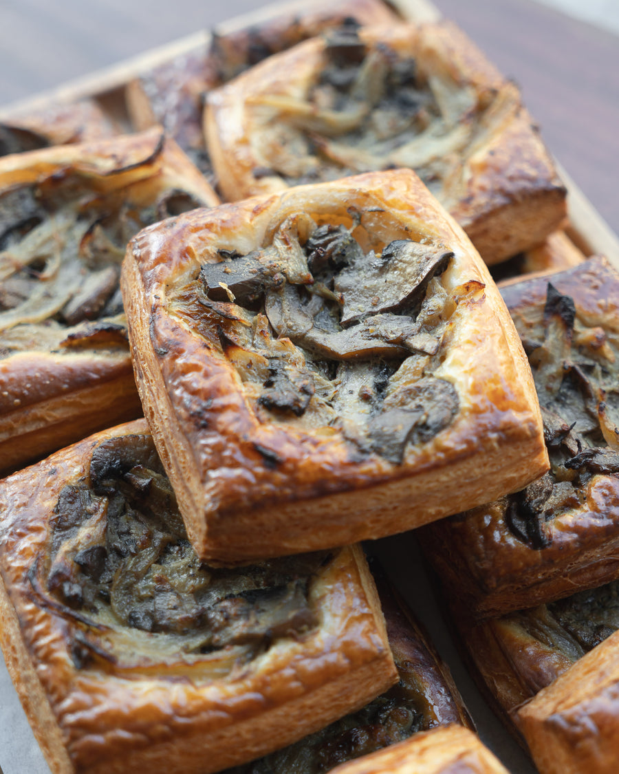 Croisstata: Local Mushrooms, Caramelized Onions, Goat Cheese