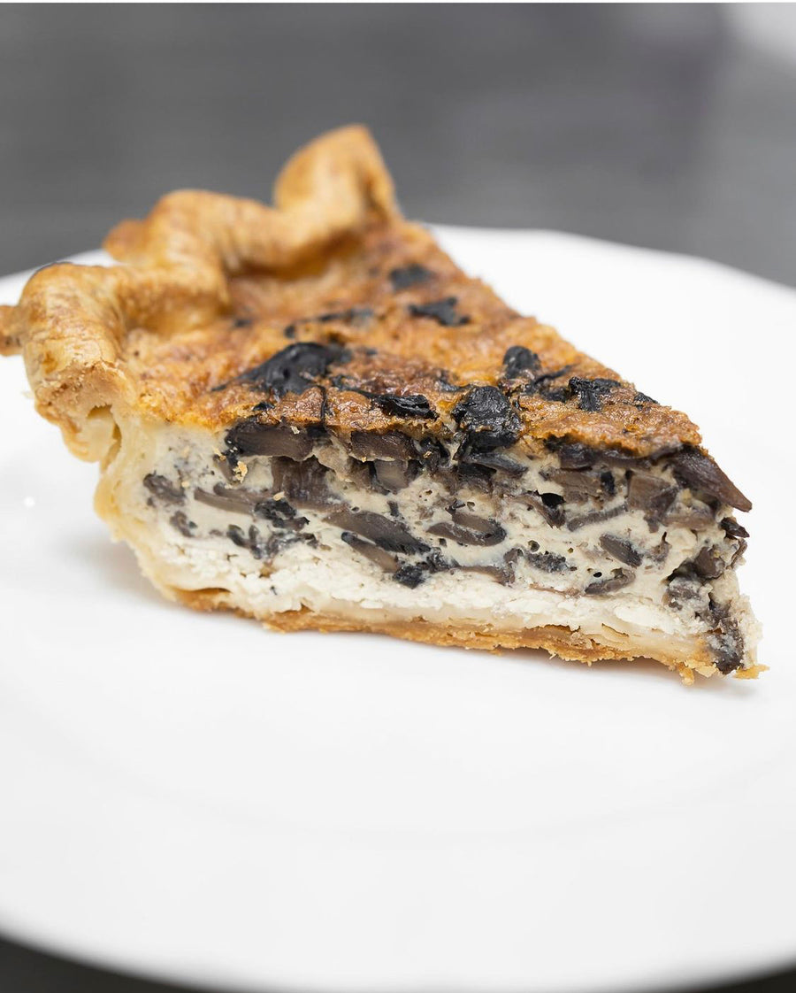 Quiche by the slice: Local Mushroom & Goat Cheese